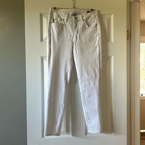 Jag white slim ankle pant
